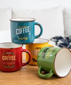Creative Ceramic Cup 375ML 4pcs