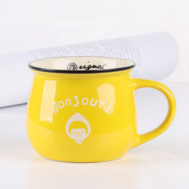 Retro Ceramic Cup European Style Nature Printed