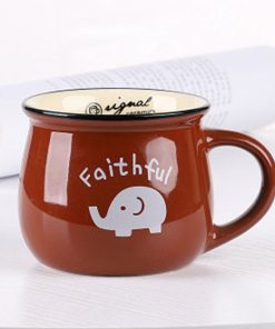 Retro Ceramic Cup European Style Nature Printed