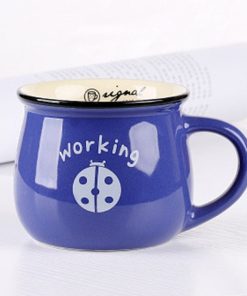 Retro Ceramic Cup European Style Nature Printed