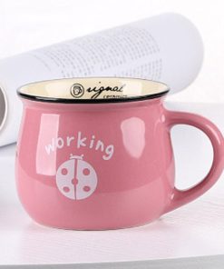 Retro Ceramic Cup European Style Nature Printed
