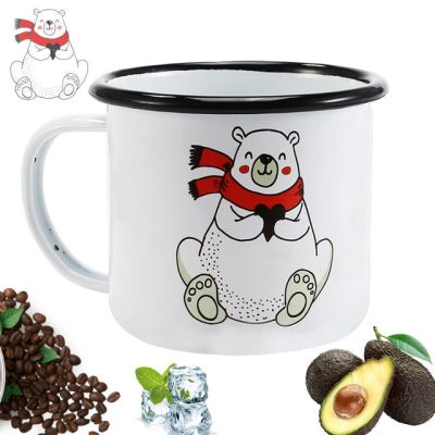Metal Coffee Mug printed Animal Plant 350 ml