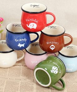 Retro Ceramic Cup wih Spoon-Cover 250-350ML