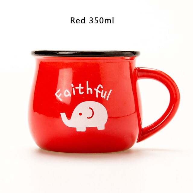 Retro Ceramic Cup wih Spoon-Cover 250-350ML - Image 5