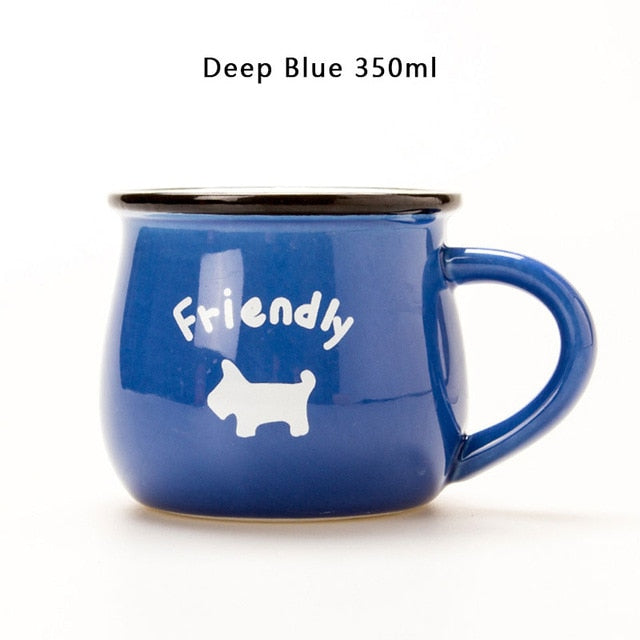 Retro Ceramic Cup wih Spoon-Cover 250-350ML - Image 2